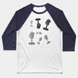 Hand drawn microphones pack Baseball T-Shirt